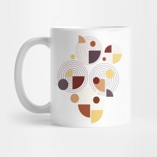 Geometric minimal abstract brown pattern Mug